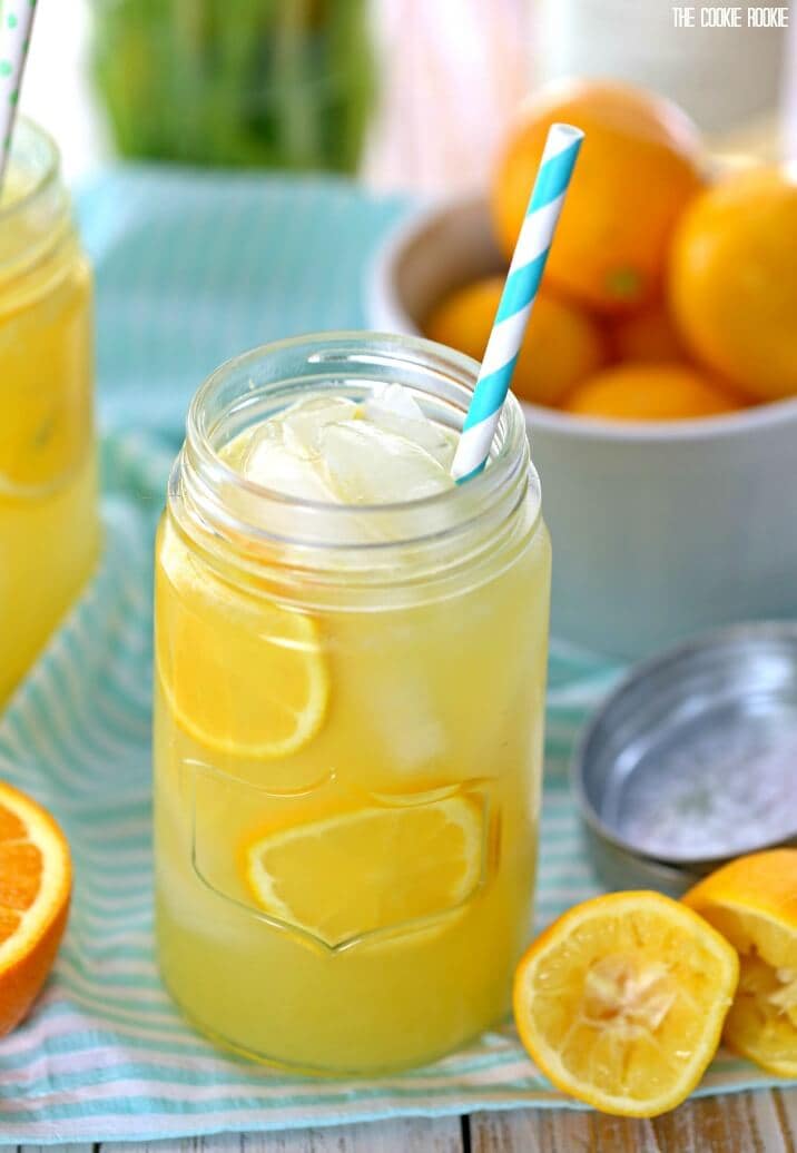 Meyer Lemon Citrus Sangria made with fruit juices, fruity white wine, and meyer lemons! Fun, easy, and delicious cocktail recipe for any occasion!