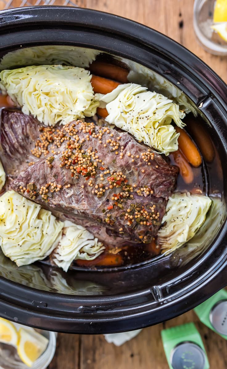 Traditional Slow Cooker Corned Beef and Cabbage - The Cookie Rookie