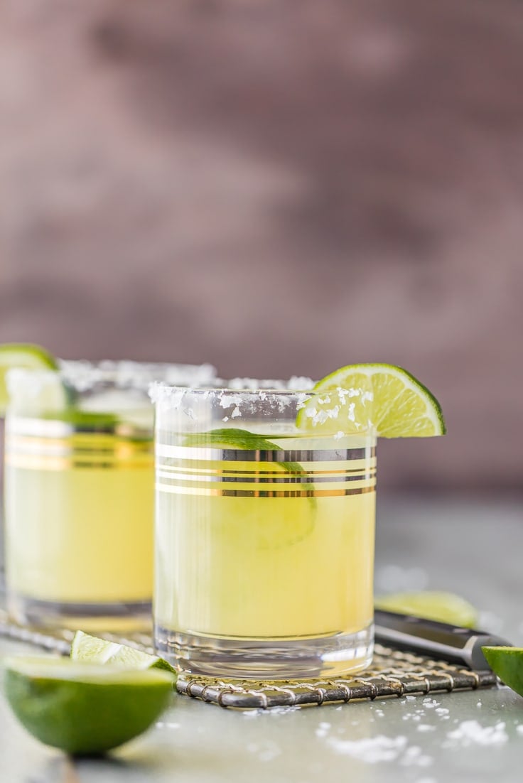 Nothing better than a Classic Skinny Margarita! Simple ingredients and lots of flavor, not many calories! Guilt-free cocktail, BEST EVER MARGARITA! Favorite easy cocktail recipe.