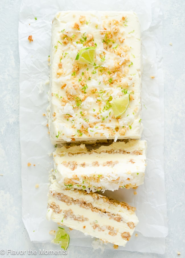 Coconut Lime Ice Cream Loaf | Flavors the Moments