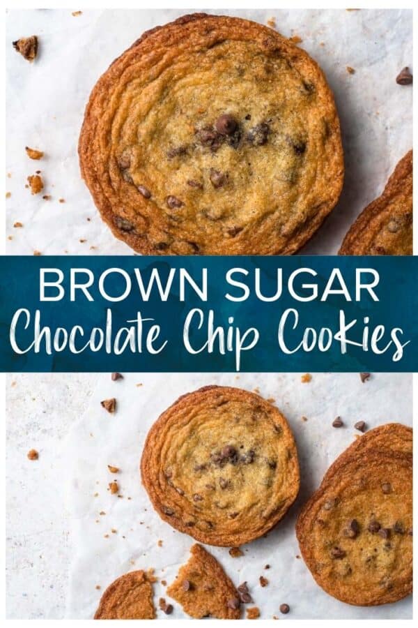 brown sugar chocolate chip cookies pinterest image