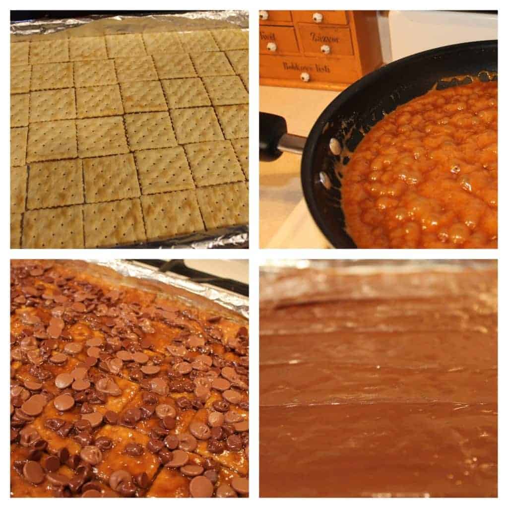 Saltine Cracker Toffee with Chocolate Chips