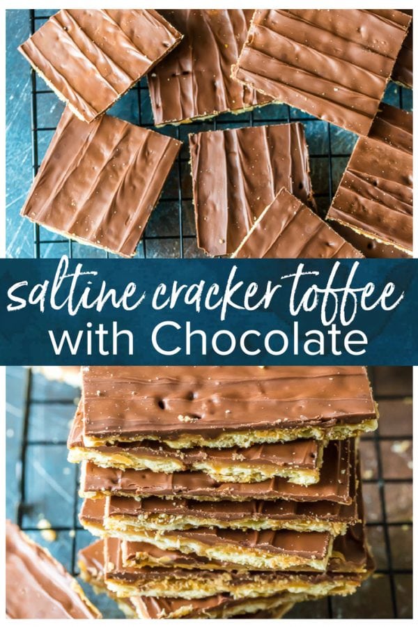 Saltine Cracker Toffee is a simple and tasty snack to prepare for unexpected visitors or just for a night in. Chocolate Saltine Toffee is an easy go-to recipe when you just don't have much on hand. And they're actually SO good, and so satisfying. This Saltine Cracker Toffee with Chocolate recipe is the perfect thing to keep on hand for when you have a sudden chocolate craving.