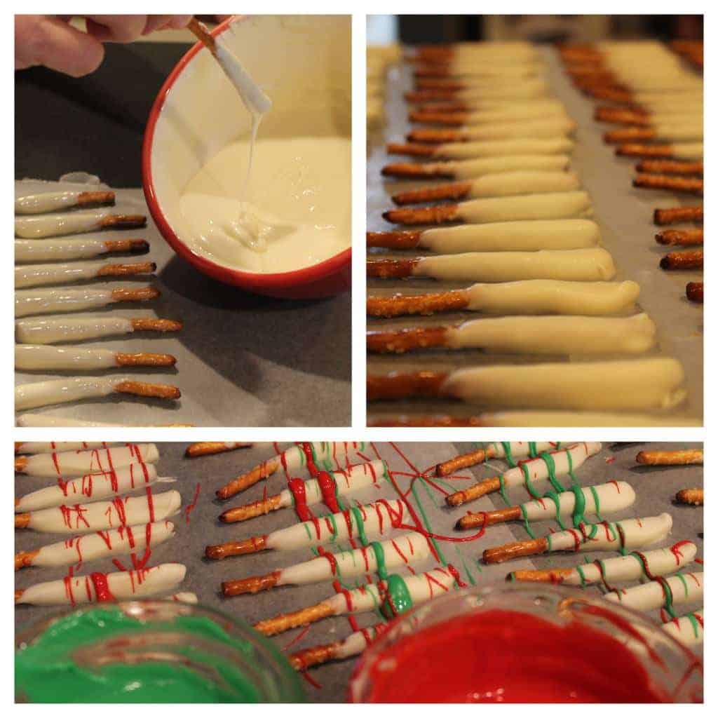 christmas chocolate covered pretzel sticks