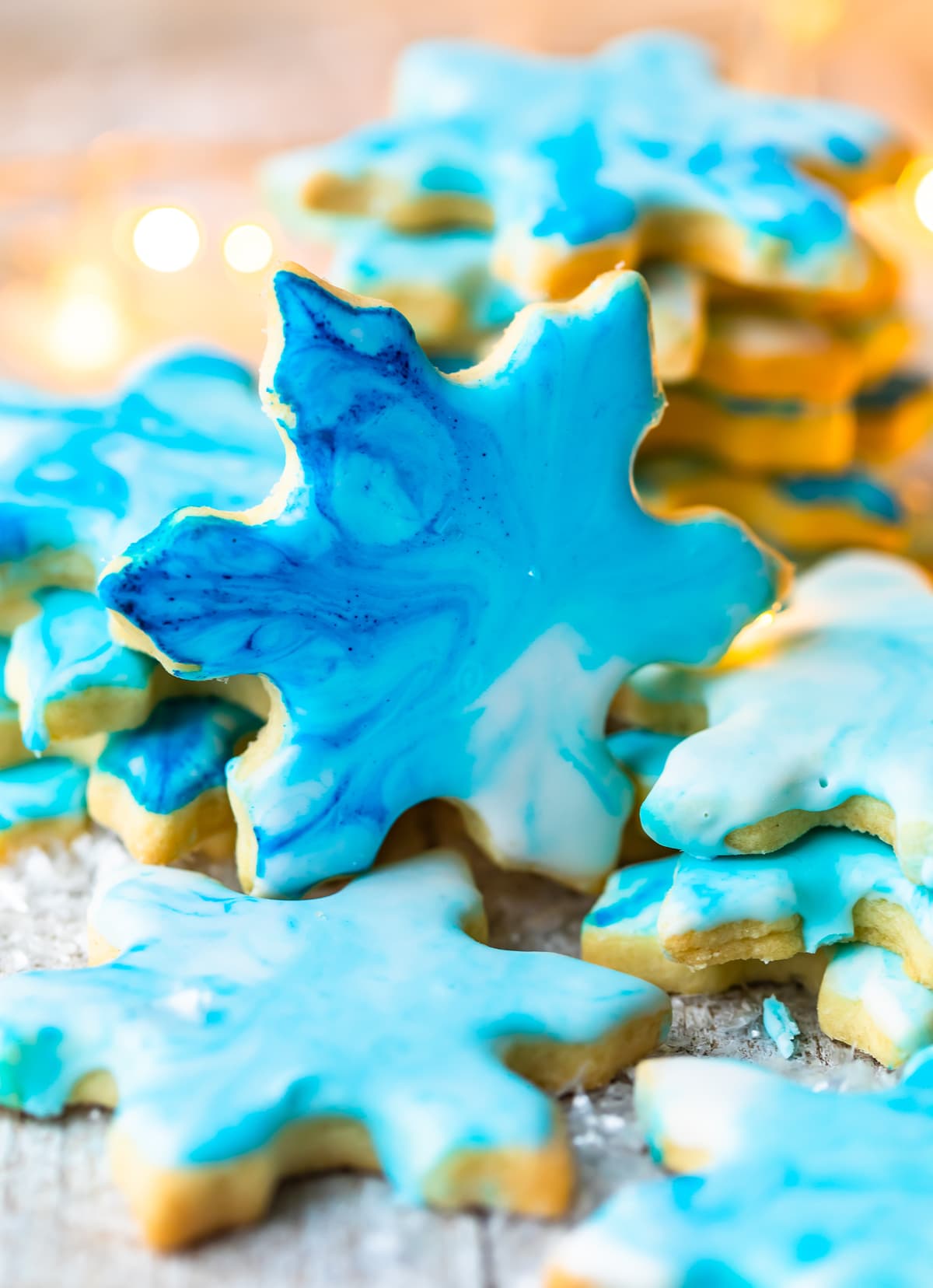 butter cookies with powdered sugar icing