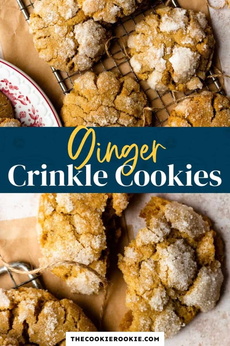 ginger crinkle cookies pinterest