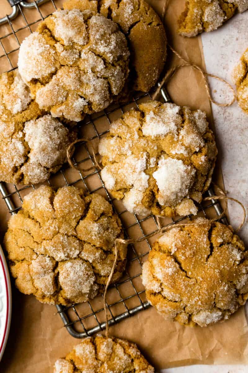 ginger cookies on drying rack