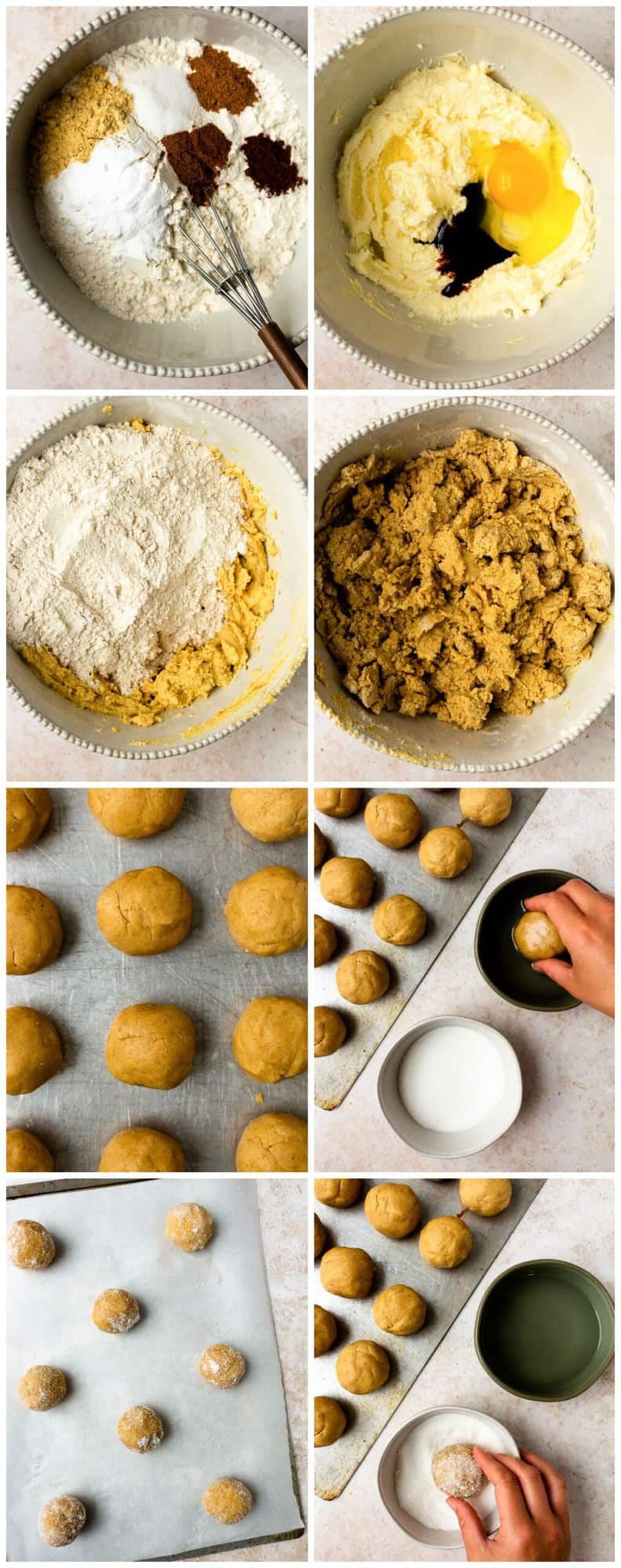 step by step photos for how to make ginger cookies