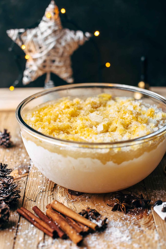 Bourbon slush in a large bowl