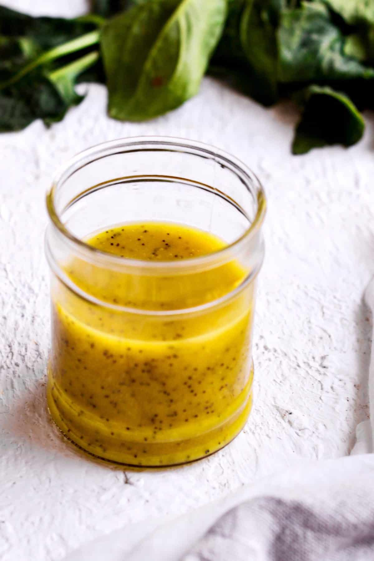 Sweet and Sour Dressing in a glass jar
