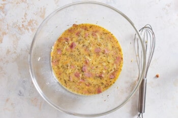 how to make apple ham and cheese frittata