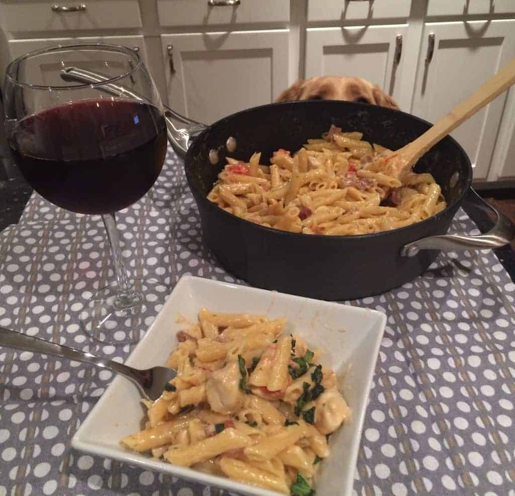 One Pot Chicken Alfredo with Feta The Cookie Rookie