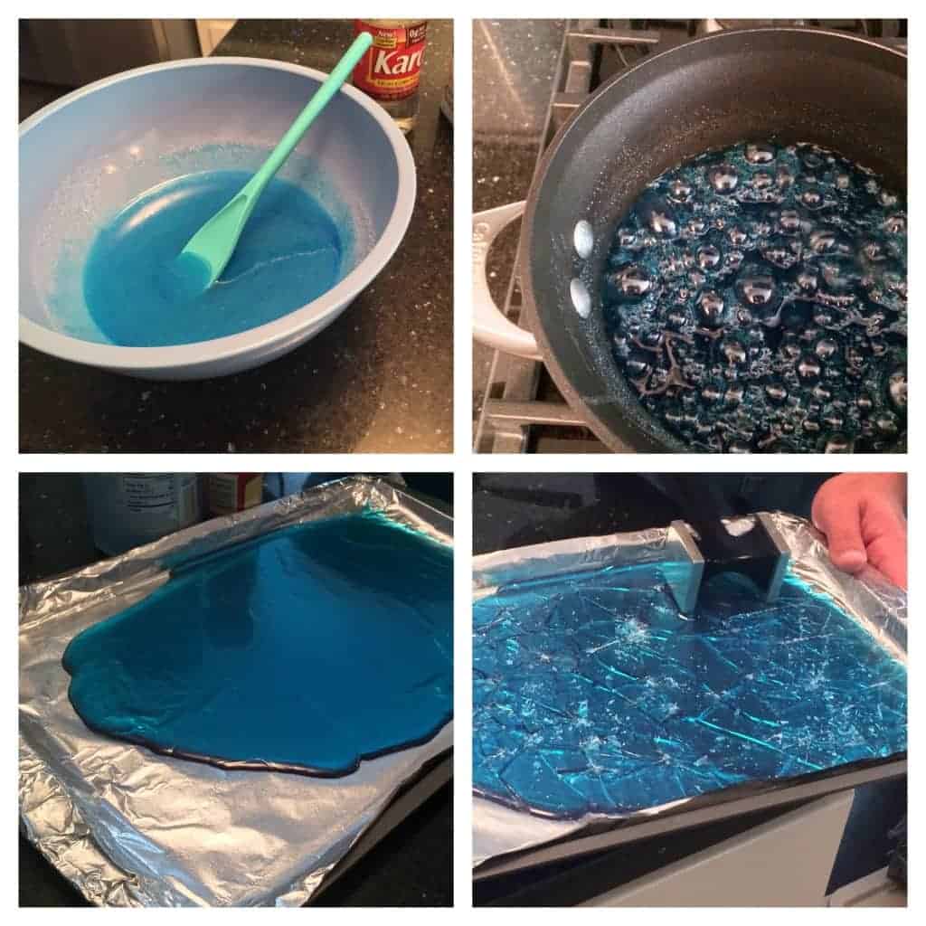 Step-by-step photos showing how to make rock candy.