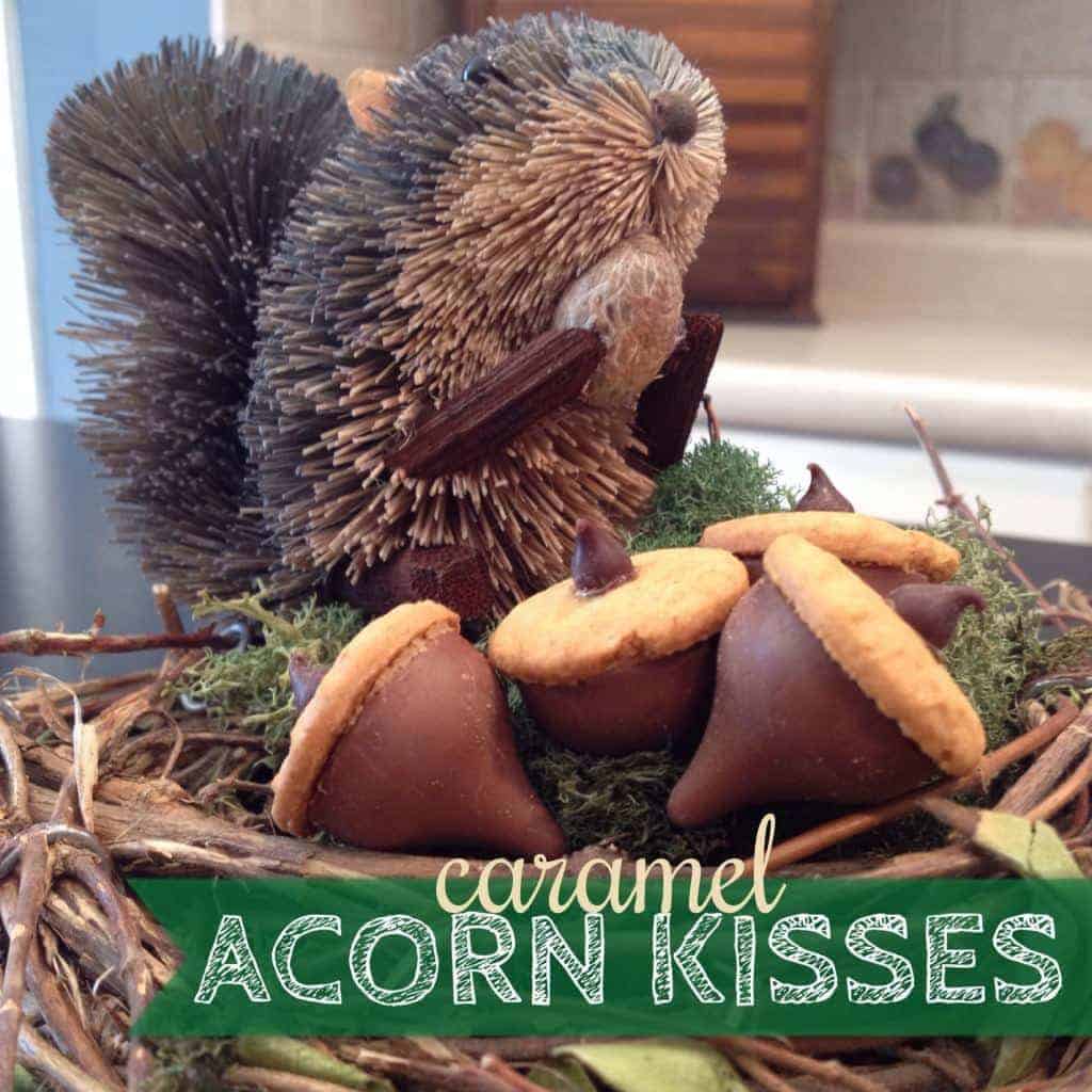 caramel acorn kisses