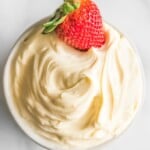 Mascarpone Cheese is a delicious and creamy Italian cheese used in such recipes as Tiramisu. Why buy it at the store when you can learn how to make Mascarpone Cheese at home! This Homemade Mascarpone Cheese Recipe is easy, cost effective, and SO DELICIOUS! We always have some of this Mascarpone Cheese Substitute on hand.