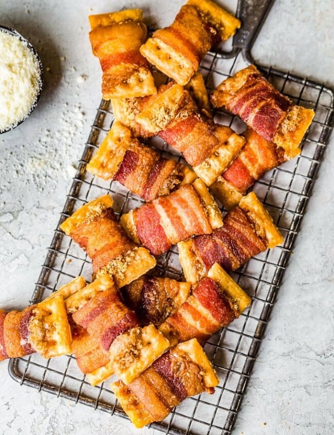 Bacon Wrapped Crackers are a simple idea that can't be beat. Any bacon wrapped appetizers will be a hit on game day or holidays, so these are a true winner. These tasty bacon crackers won't disappoint!