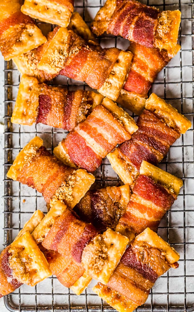 Bacon Wrapped Crackers Appetizer - (How To VIDEO!!)