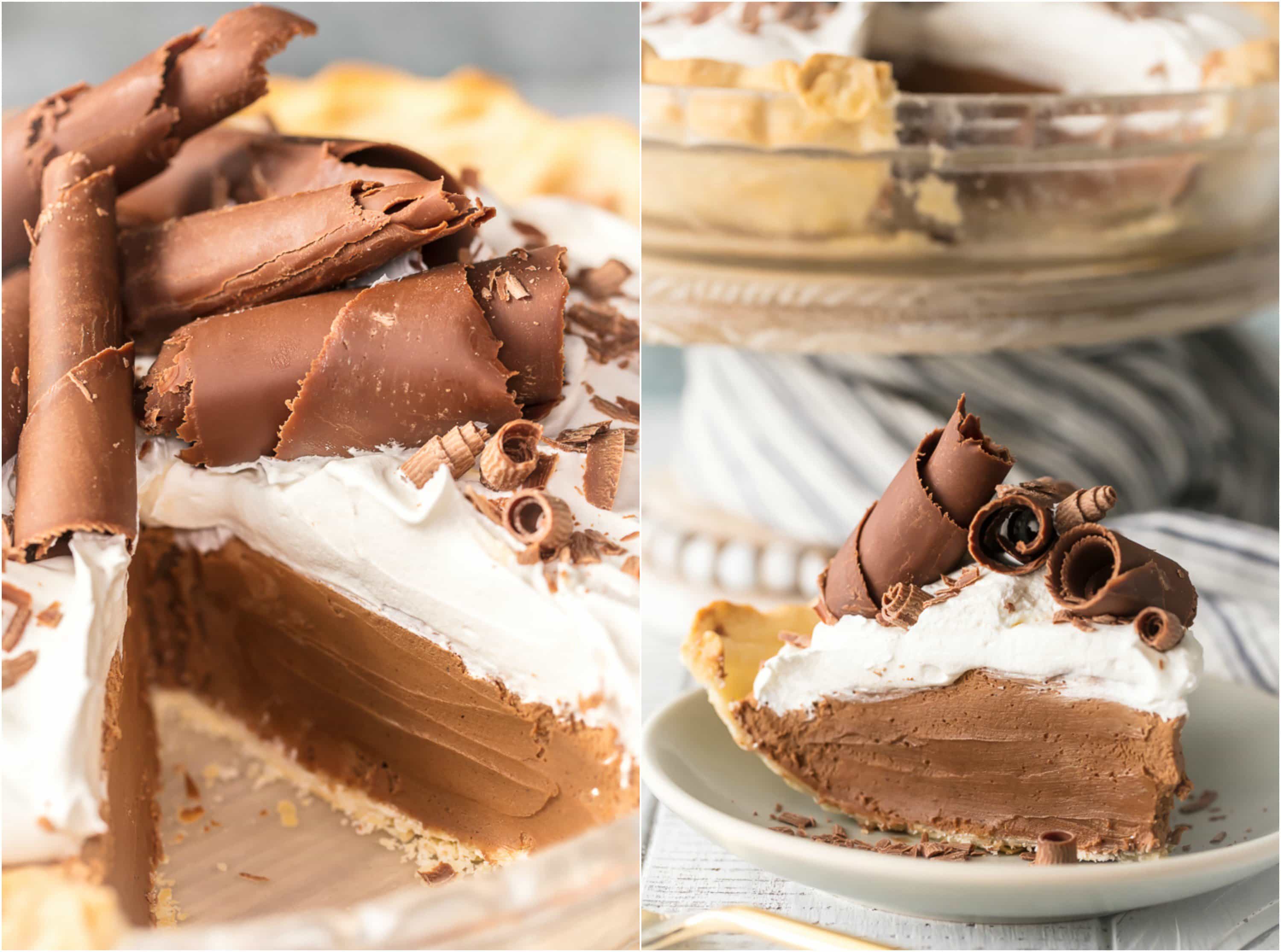 ingredients for chocolate silk pie