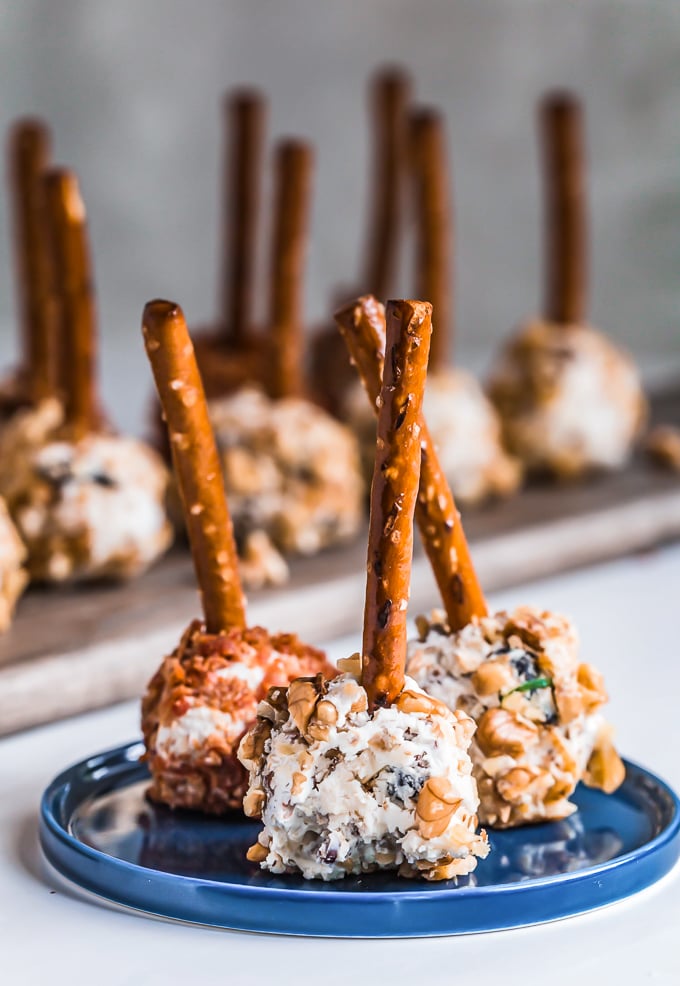 Cheese Ball Bites on a small plate