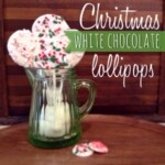 christmas white chocolate lollipops.