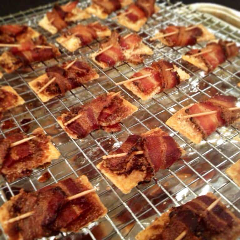 Bacon Wrapped Crackers The Cookie Rookie