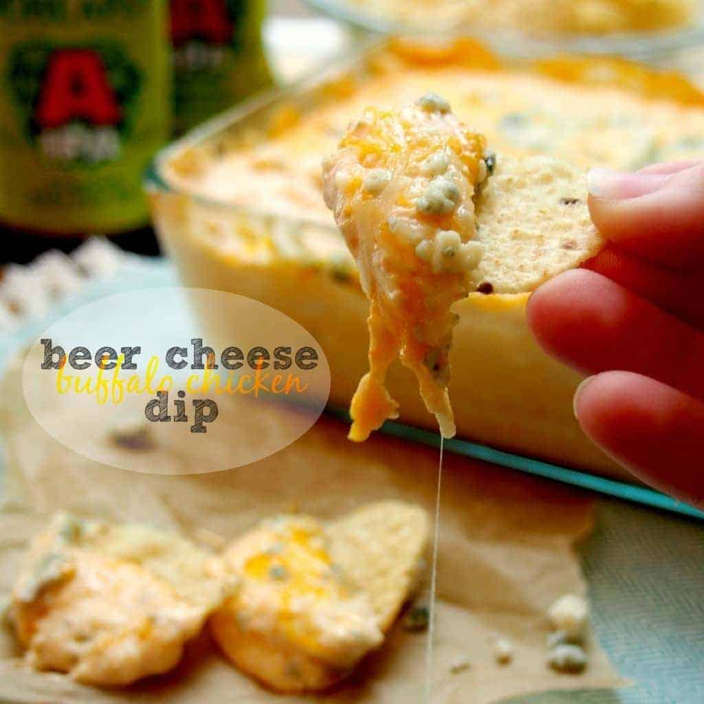 beer cheese buffalo chicken dip. AMAZING. all of my favorites in one dip!!!