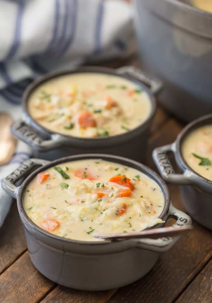 BEST Chicken Soup - Creamy Chicken Soup Recipe - The Cookie Rookie