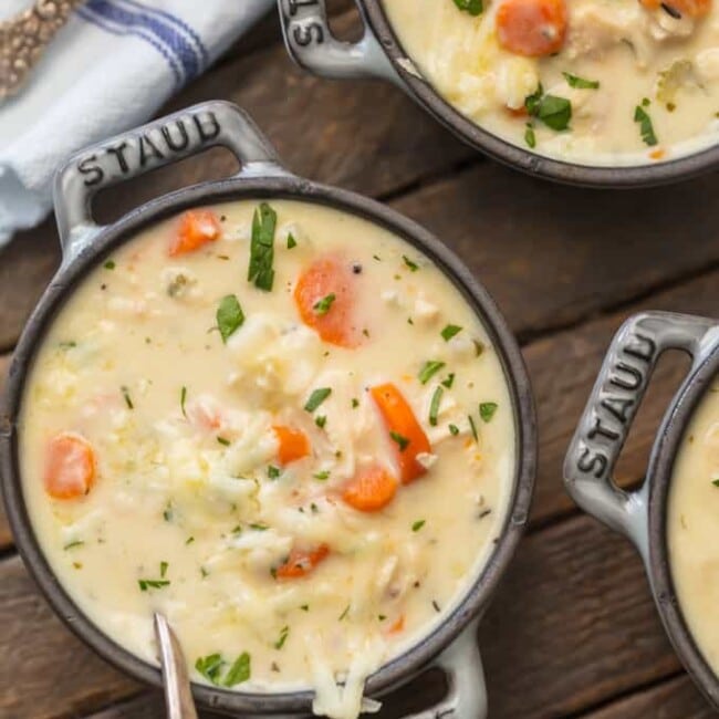 The BEST CHICKEN SOUP in bowls