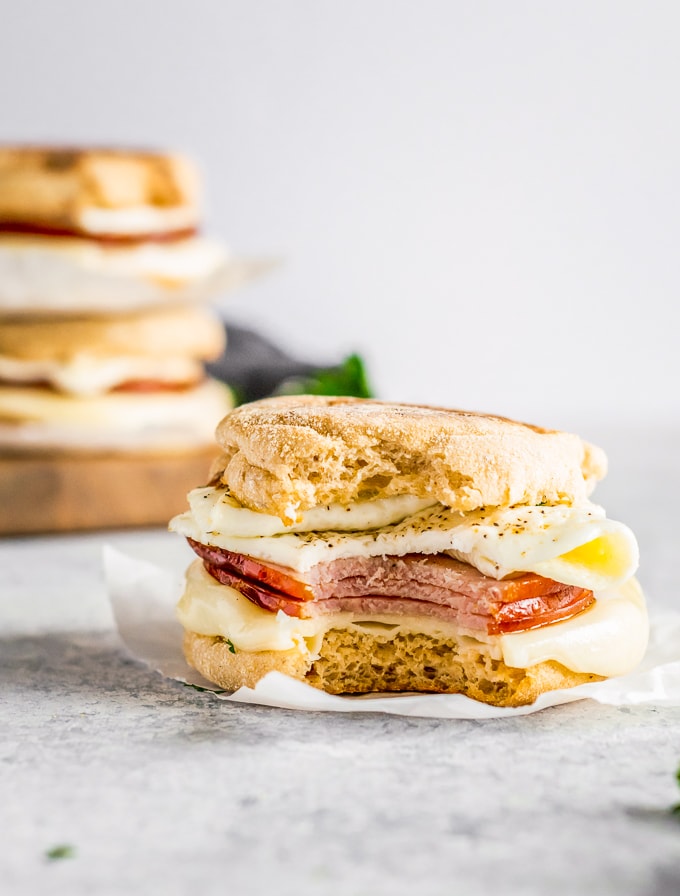 Egg White Delight breakfast sandwich.