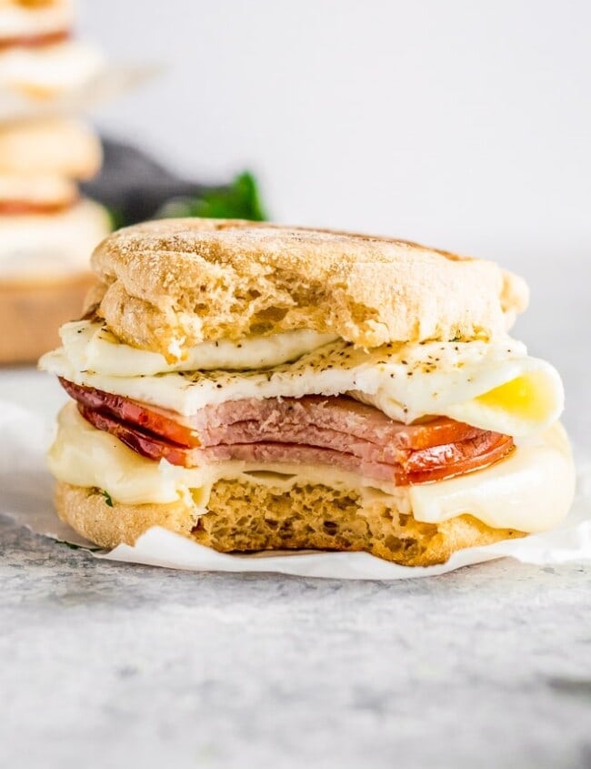 This Egg White Delight Recipe is my favorite Mcdonald's Copycat Recipe! When I used to work in an office, I ate a McDonald's Egg White Delight almost every morning. I'm so glad I've found a healthy & easy breakfast sandwich recipe that I can make at home instead. This delicious sandwich consists of an English Muffin with ham, white cheddar, egg whites, and herbs. Totally delicious!