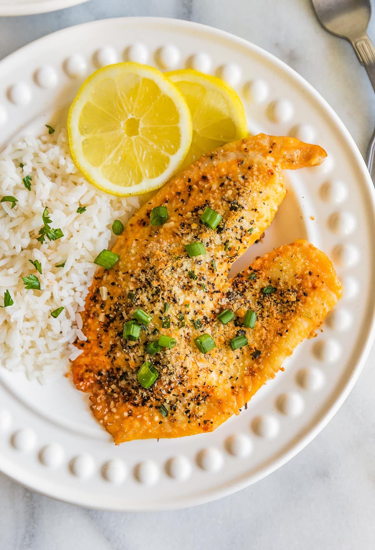 Lemon Pepper Parmesan Tilapia 