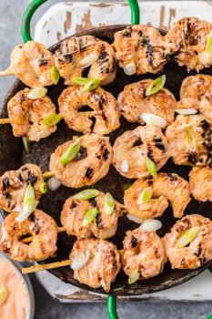 This SKINNY BANG BANG SHRIMP is loaded with flavor but low on calories! Delicious, easy, and crave worthy. This is a delicious appetizer or dinner the entire family will ask for again and again. It will be an instant healthy favorite for your family!
