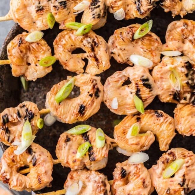 This SKINNY BANG BANG SHRIMP is loaded with flavor but low on calories! Delicious, easy, and crave worthy. This is a delicious appetizer or dinner the entire family will ask for again and again. It will be an instant healthy favorite for your family!