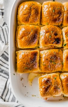 Ham and Cheese Sliders are such a simple recipe, but they're perfect for a quick lunch or snack. I am constantly on the hunt for EASY and delicious meals, and I found a new favorite! These Ham and Swiss Sliders were done in under 20 minutes, and they are surprisingly satisfying. And they're great for kids too!