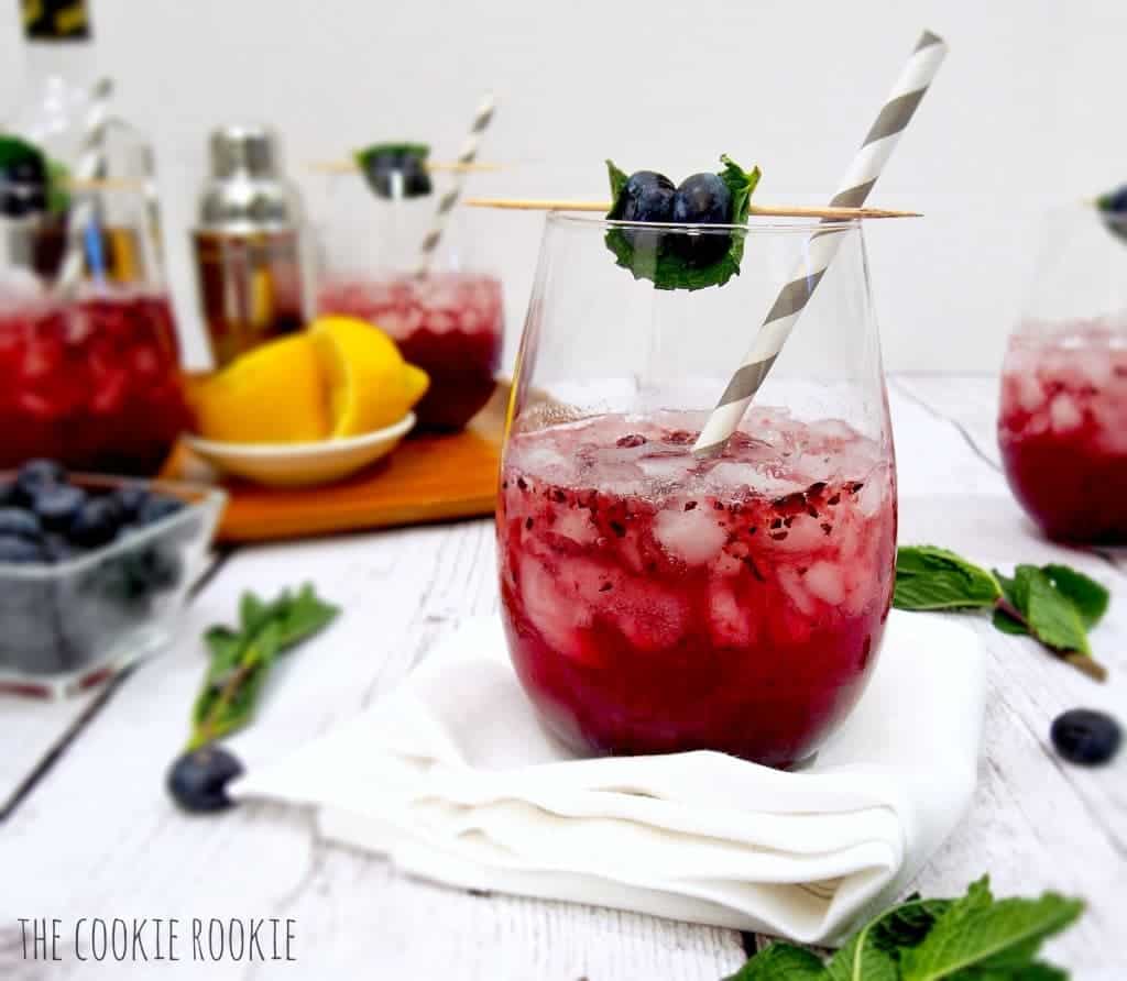 Blueberry Honey Mint Julep, a fresh take on a classic favorite! So fun {The Cookie Rookie}