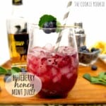 Blueberry Honey Mint Julep, a fresh take on a classic favorite! So fun {The Cookie Rookie}