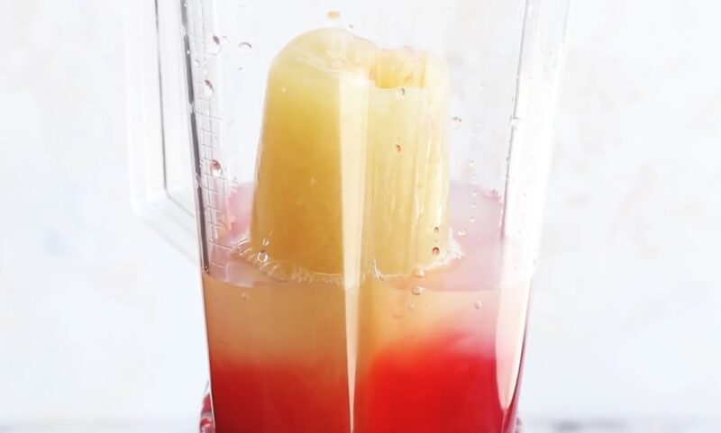 cherry limeade ingredients in blender
