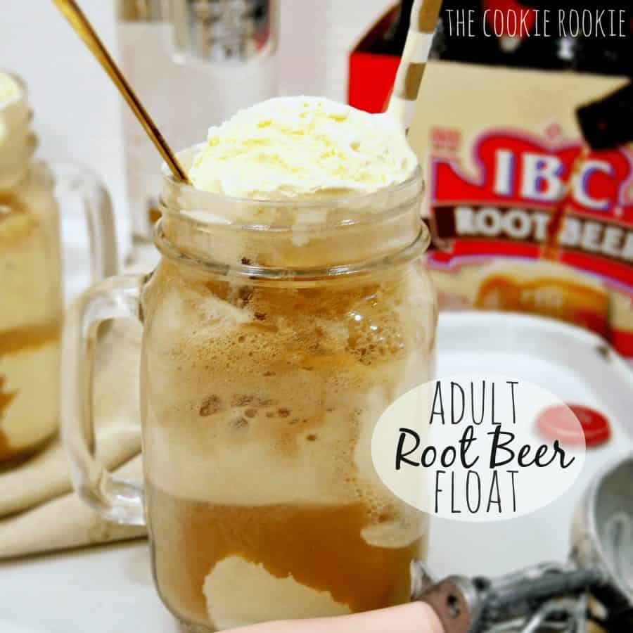 Adult Root Beer Floats! Ice cream, Vanilla Vodka, and your fave root beer. YUM! - The Cookie Rookie
