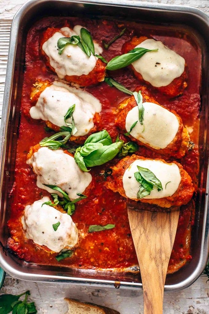 Baked Mozzarella Chicken Roll Ups