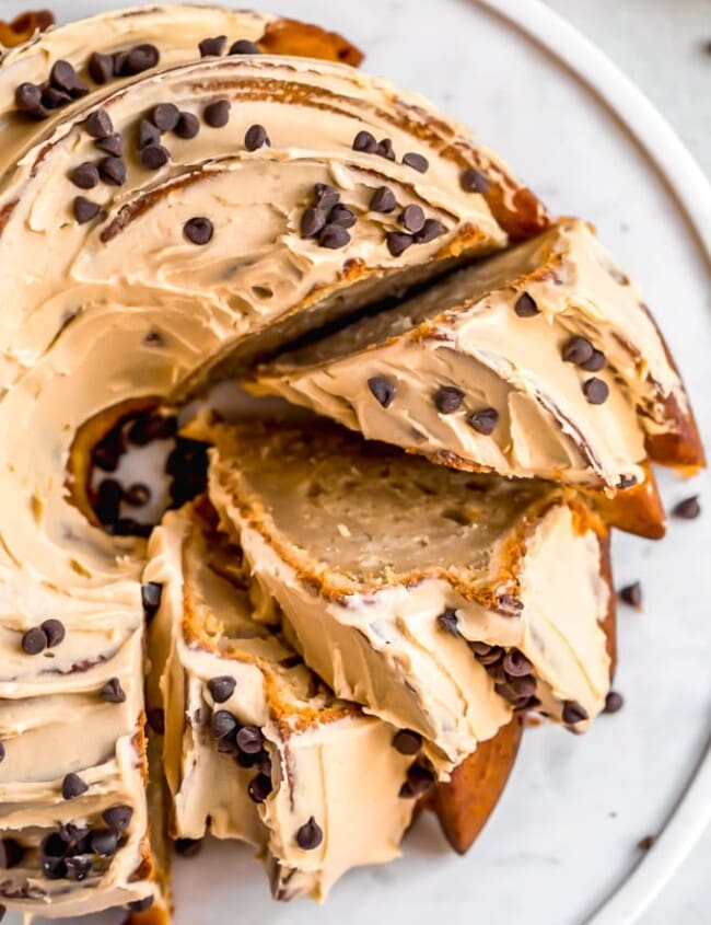 sliced bundt cake