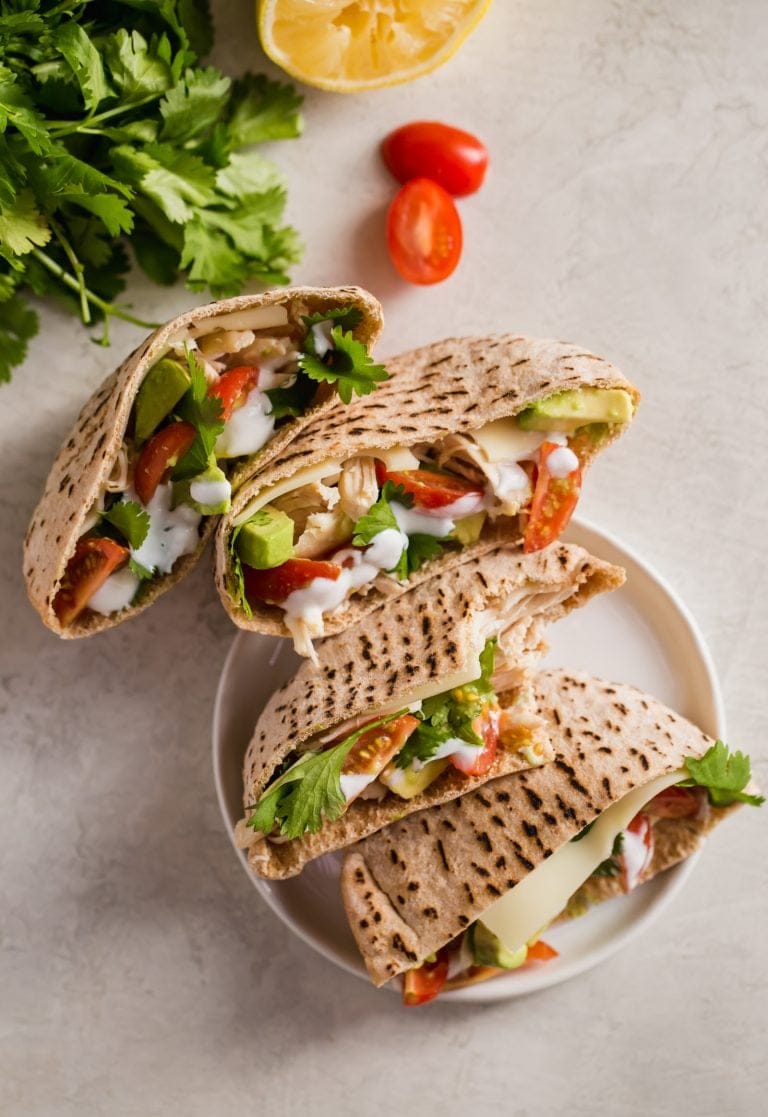 Healthy Chicken Avocado Pita Sandwich Recipe The Cookie Rookie®