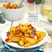 Grilled Salmon Fillet with Peach Salsa