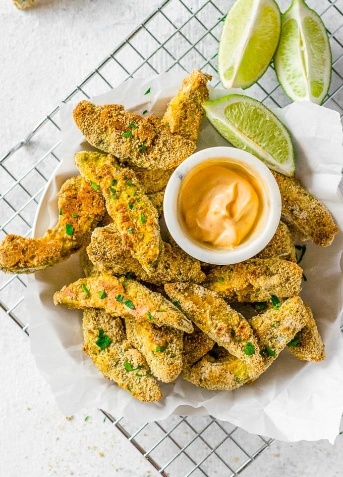 Avocado Fries (Healthy Baked Fried Avocado Fries Recipe)