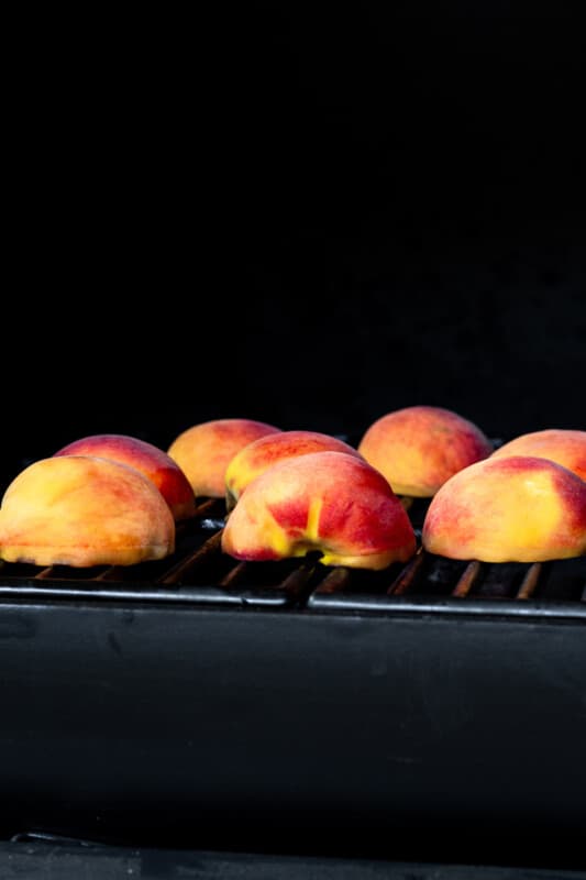 peaches on grill