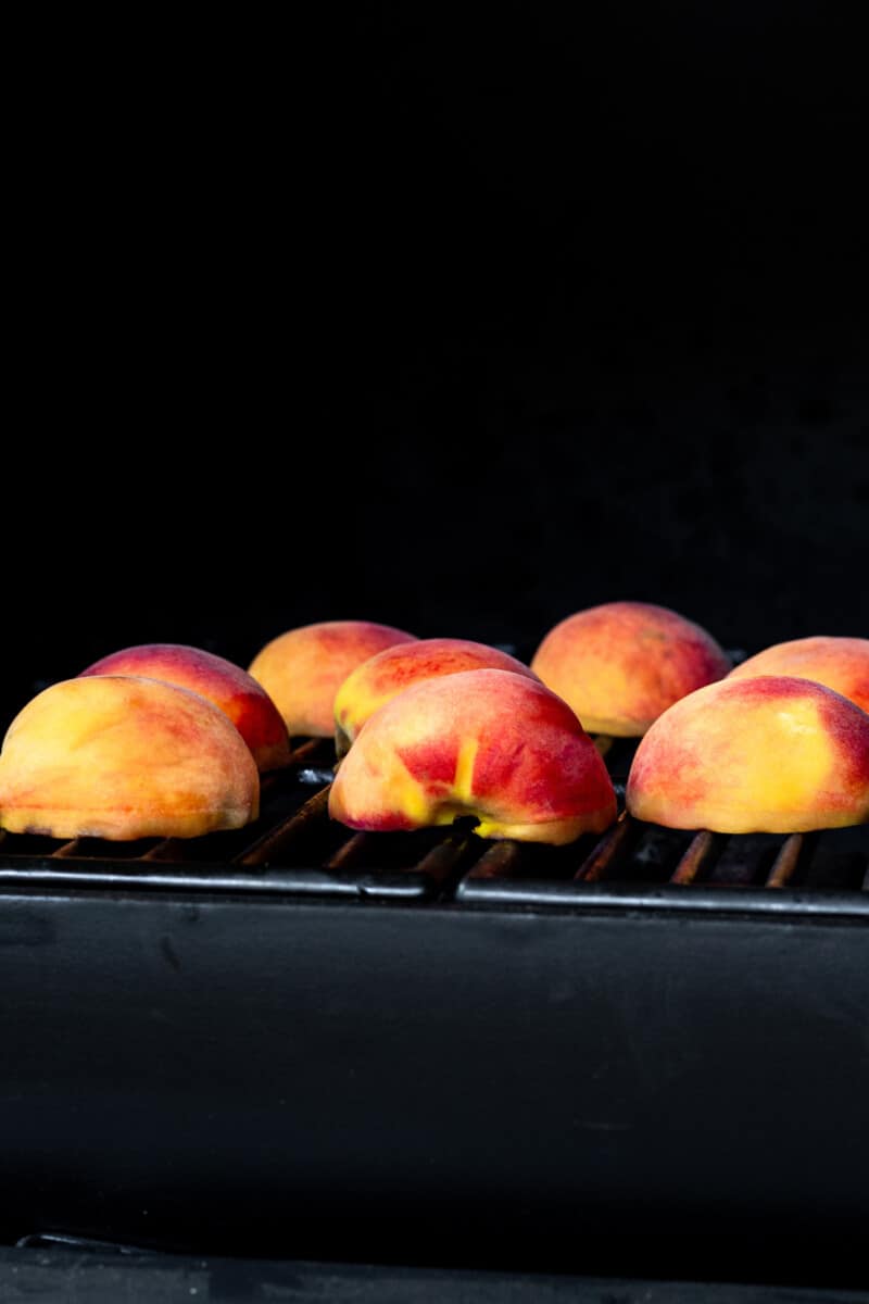 peaches on grill