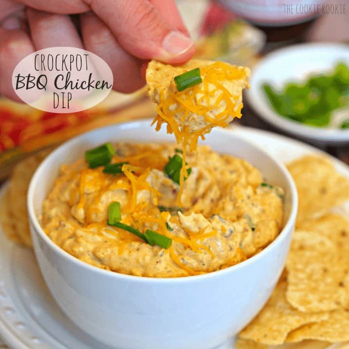 Crockpot BBQ Chicken Dip - The Cookie Rookie