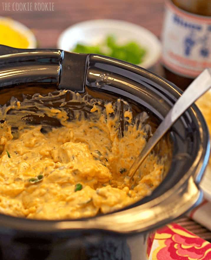 Crockpot BBQ Chicken Dip - The Cookie Rookie