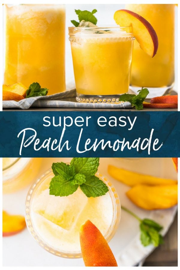 Peach Lemonade is our go-to summer drink! This easy peach drink is made with only 2 ingredients, both frozen so you can make this icy cold drink in minutes. This recipe can be served non-alcoholic to share with everyone, or you can turn it into a delicious peach cocktail with just a bit of vodka. This refreshing drink was just made for Summer. I'm in love!