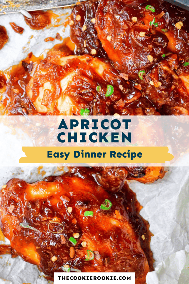 Apricot chicken - an easy dinner recipe that can also be referred to as Russian chicken.