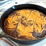 Skinny Pumpkin Pie Skillet Brownie. This is the best dessert ever! - The Cookie Rookie